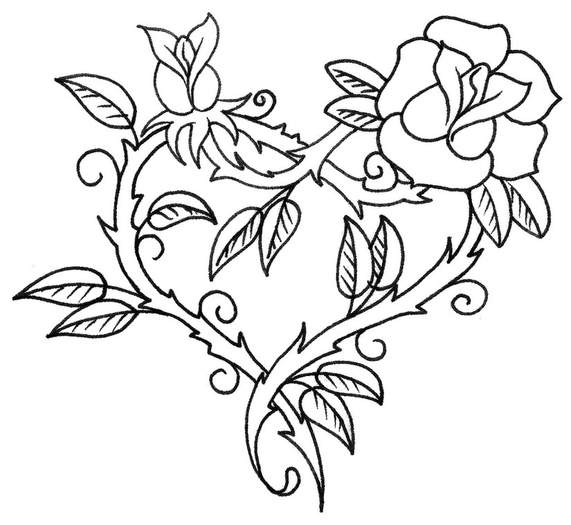 Dessin à colorier: Roses (Nature) #161961 - Coloriages à Imprimer Gratuits