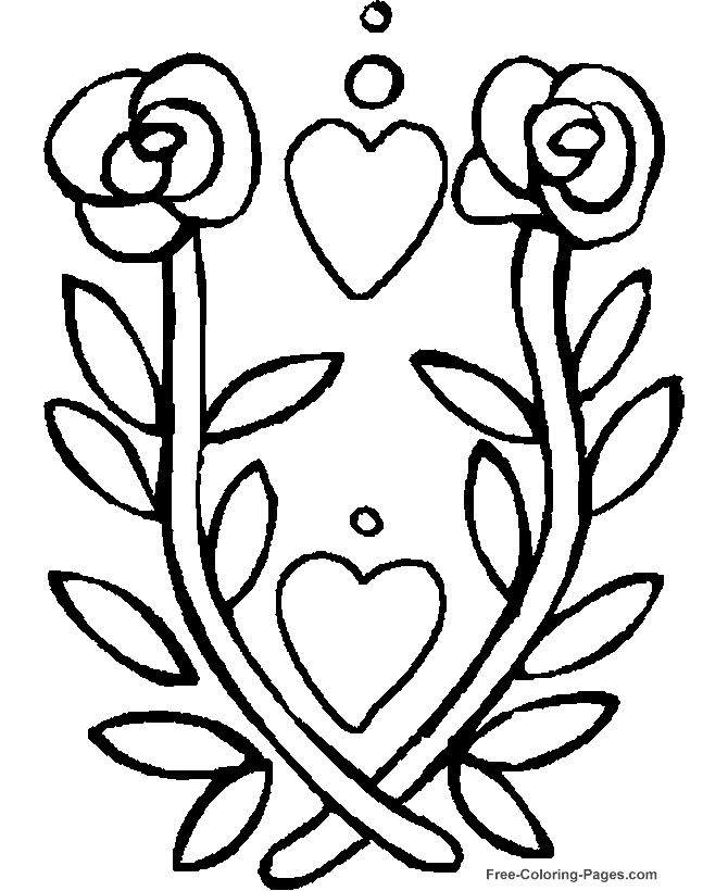 Dessin à colorier: Roses (Nature) #161970 - Coloriages à Imprimer Gratuits