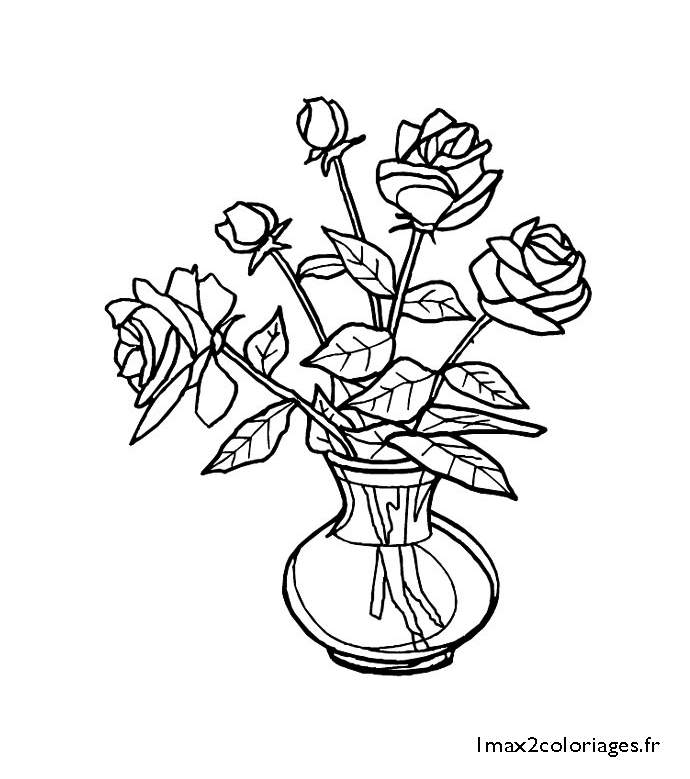 Dessin à colorier: Roses (Nature) #161995 - Coloriages à Imprimer Gratuits