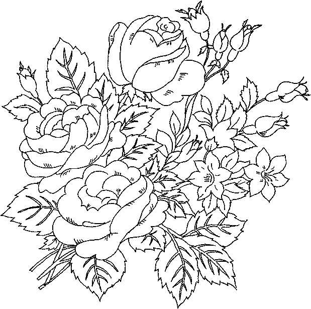 Dessin à colorier: Roses (Nature) #162035 - Coloriages à Imprimer Gratuits