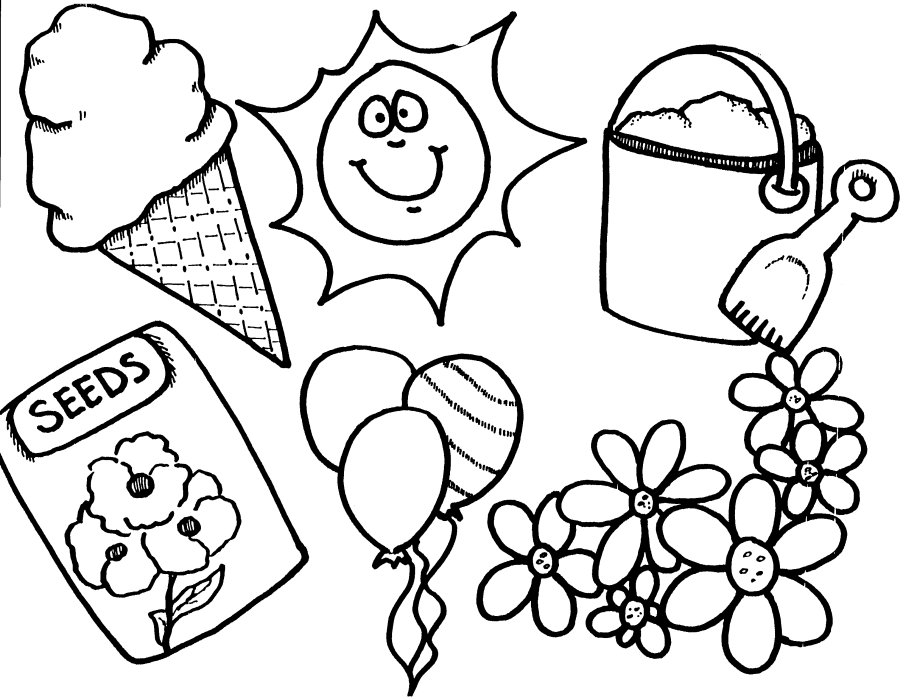 Dessin à colorier: Saison Été (Nature) #165199 - Coloriages à Imprimer Gratuits