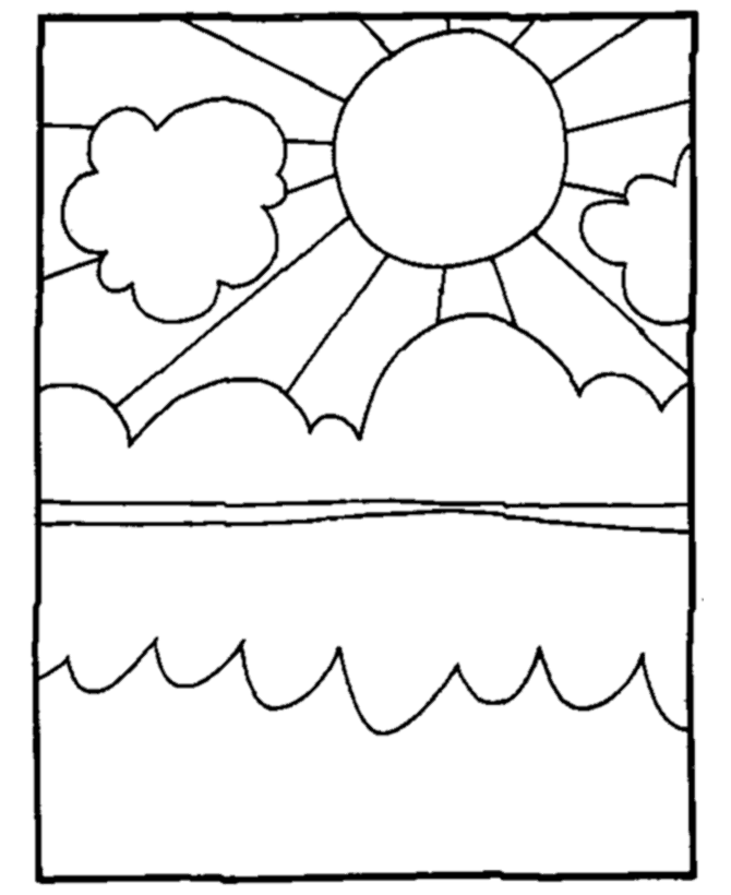 Dessin à colorier: Saison Été (Nature) #165230 - Coloriages à Imprimer Gratuits