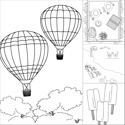 Dessin à colorier: Saison Été (Nature) #165270 - Coloriages à Imprimer Gratuits