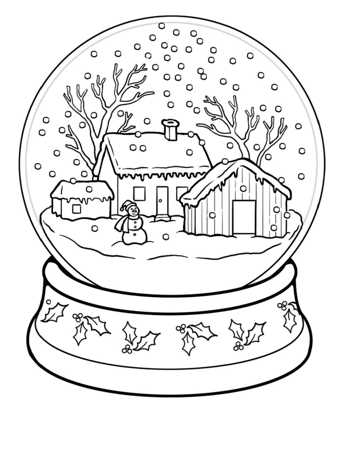 Coloriages Saison Hiver Nature Dessins Colorier Coloriages 