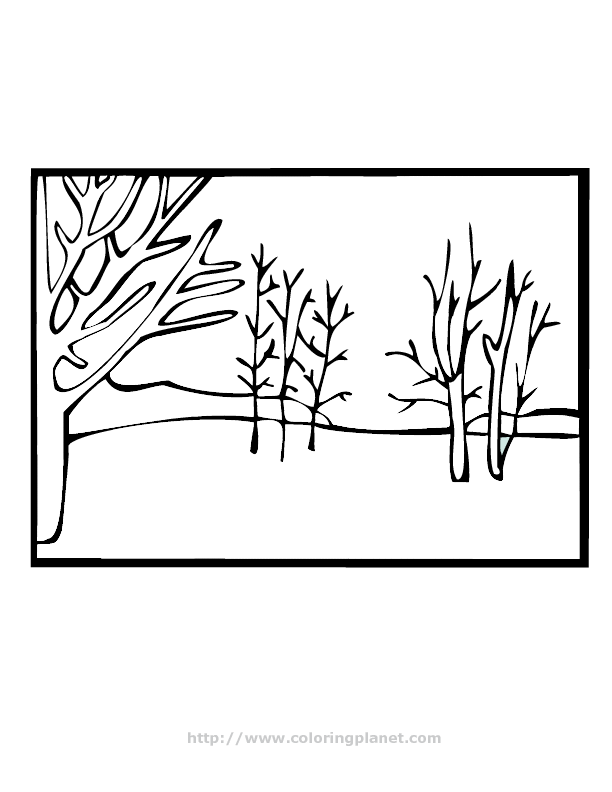 Dessin à colorier: Saison Hiver (Nature) #164602 - Coloriages à Imprimer Gratuits