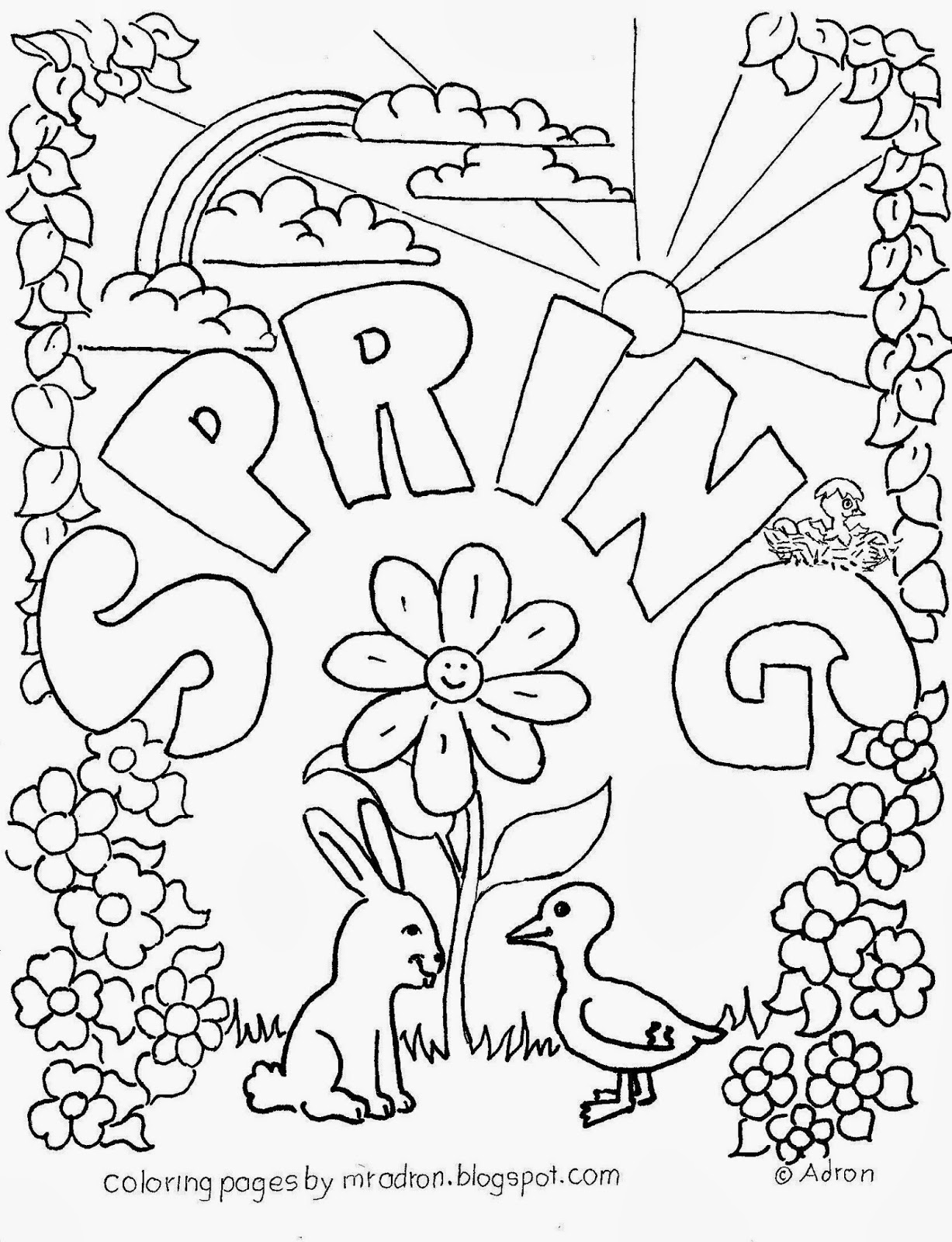 Dessin à colorier: Saison Printemps (Nature) #164775 - Coloriages à Imprimer Gratuits