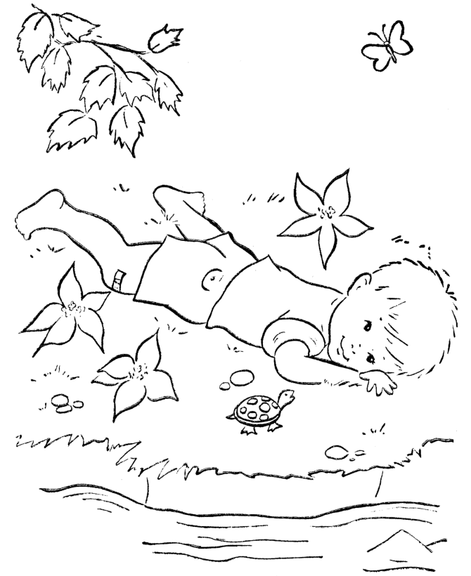 Dessin à colorier: Saison Printemps (Nature) #164927 - Coloriages à Imprimer Gratuits