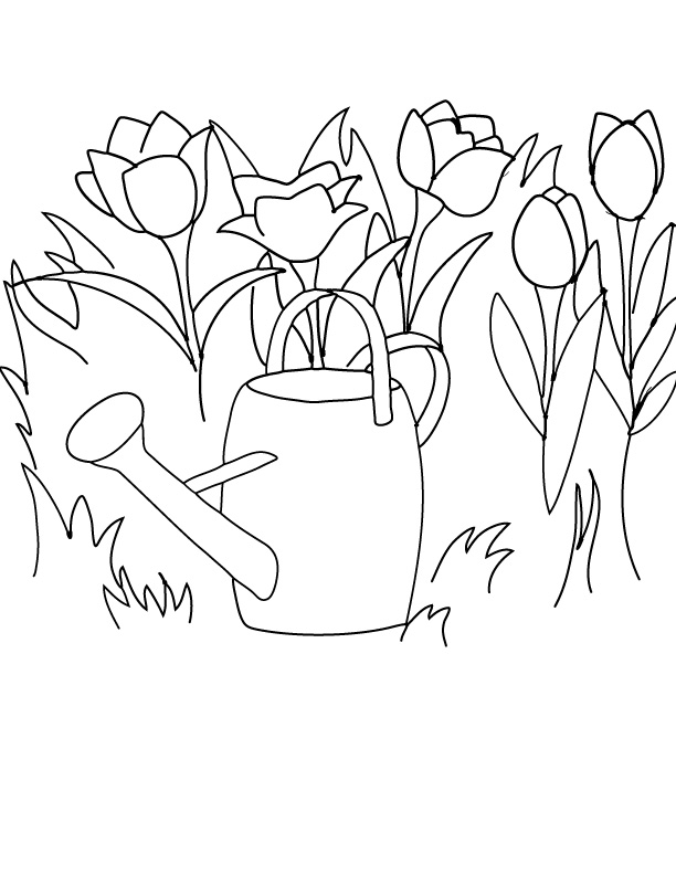 Dessin à colorier: Saison Printemps (Nature) #164951 - Coloriages à Imprimer Gratuits