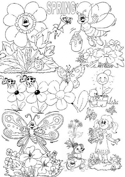 Dessin à colorier: Saison Printemps (Nature) #165007 - Coloriages à Imprimer Gratuits