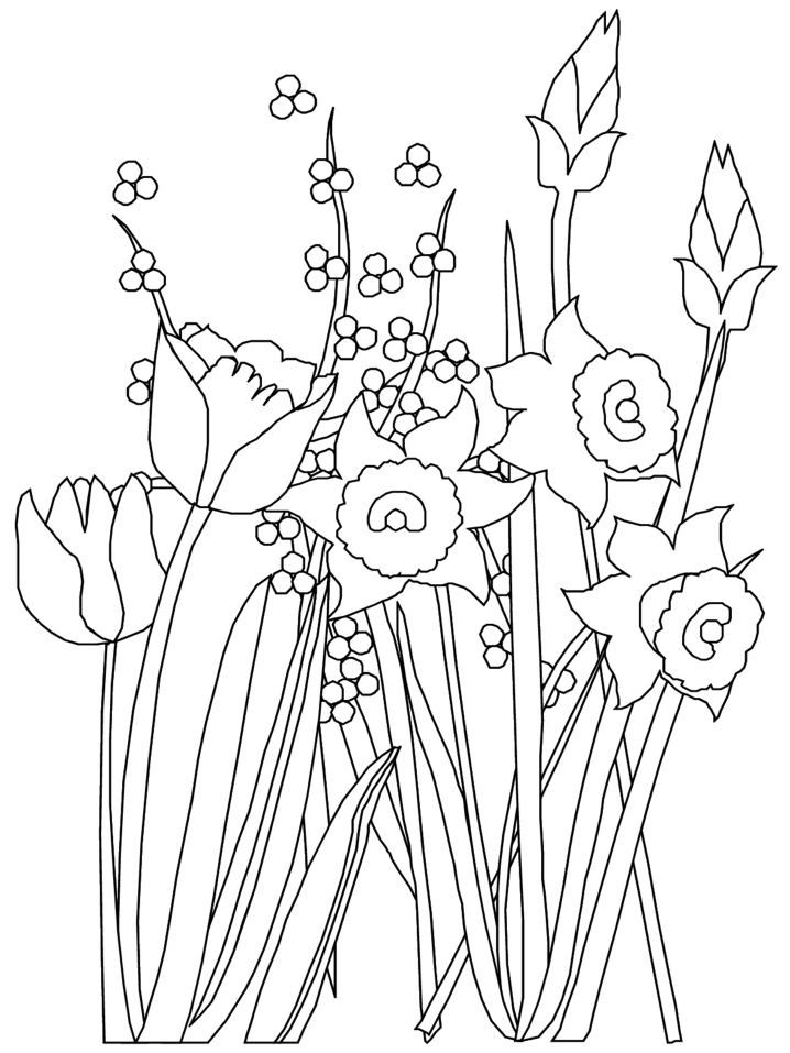 Dessin à colorier: Saison Printemps (Nature) #165028 - Coloriages à Imprimer Gratuits