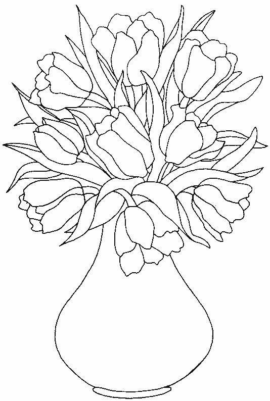 Dessin à colorier: Tulipe (Nature) #161630 - Coloriages à Imprimer Gratuits