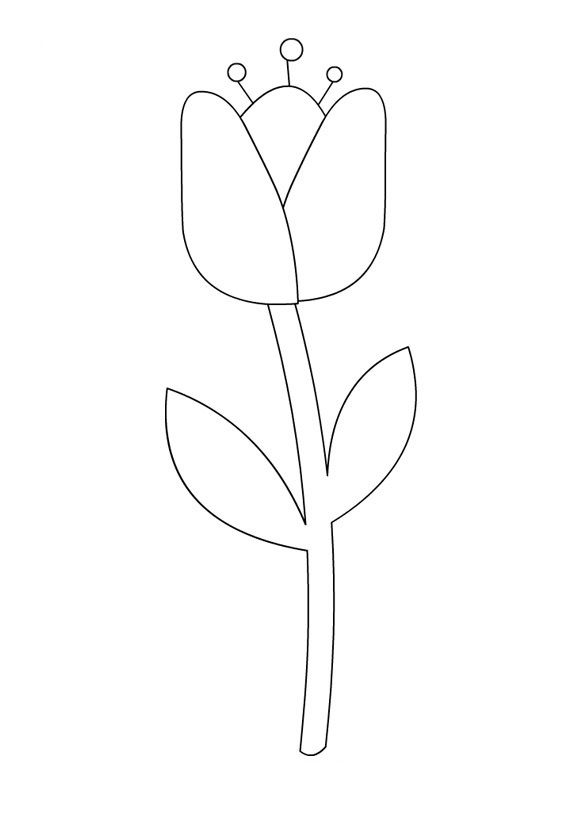 Dessin à colorier: Tulipe (Nature) #161637 - Coloriages à Imprimer Gratuits