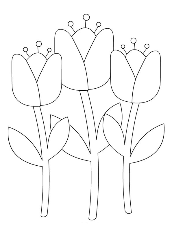 Dessin à colorier: Tulipe (Nature) #161687 - Coloriages à Imprimer Gratuits