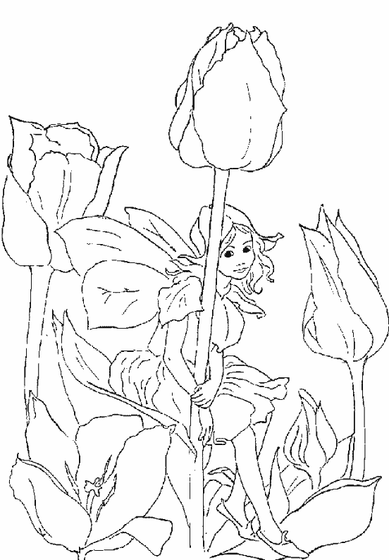 Dessin à colorier: Tulipe (Nature) #161716 - Coloriages à Imprimer Gratuits