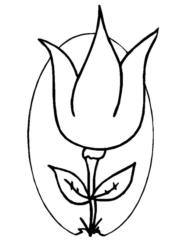 Dessin à colorier: Tulipe (Nature) #161736 - Coloriages à Imprimer Gratuits