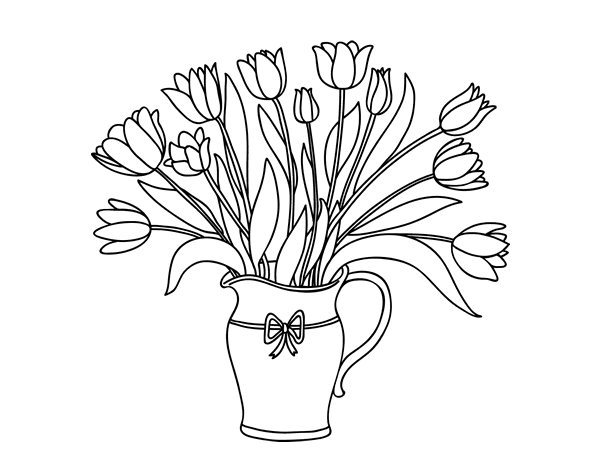 Dessin à colorier: Tulipe (Nature) #161746 - Coloriages à Imprimer Gratuits