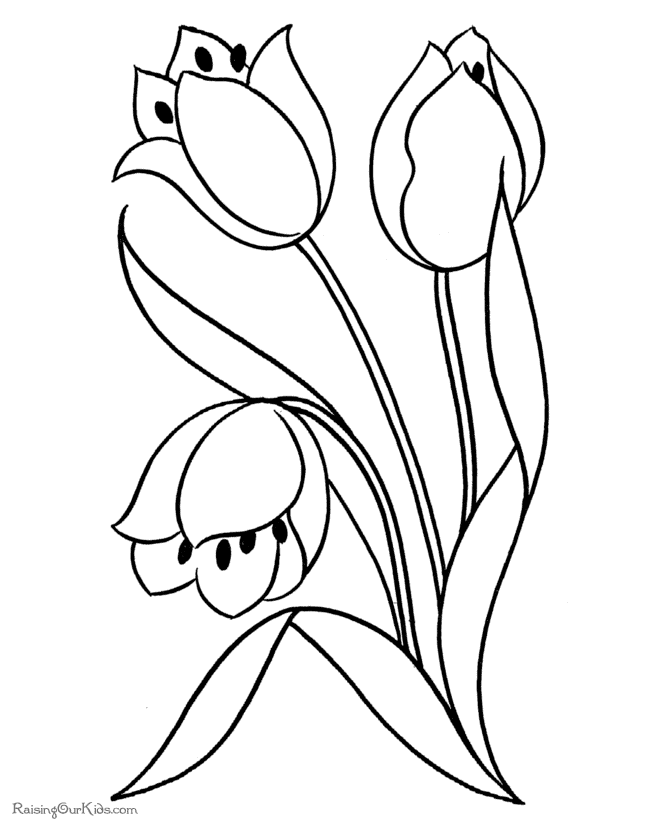 Dessin à colorier: Tulipe (Nature) #161780 - Coloriages à Imprimer Gratuits