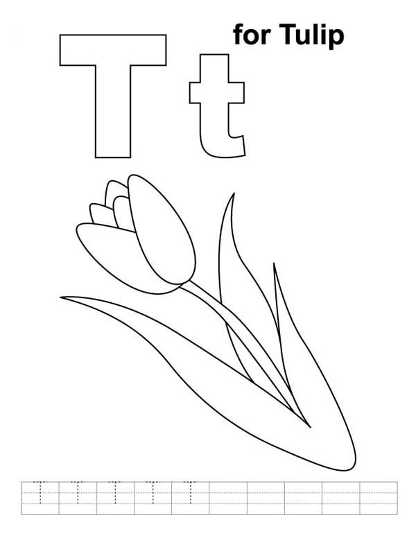 Dessin à colorier: Tulipe (Nature) #161796 - Coloriages à Imprimer Gratuits
