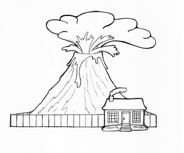 Dessin à colorier: Volcan (Nature) #166574 - Coloriages à Imprimer Gratuits