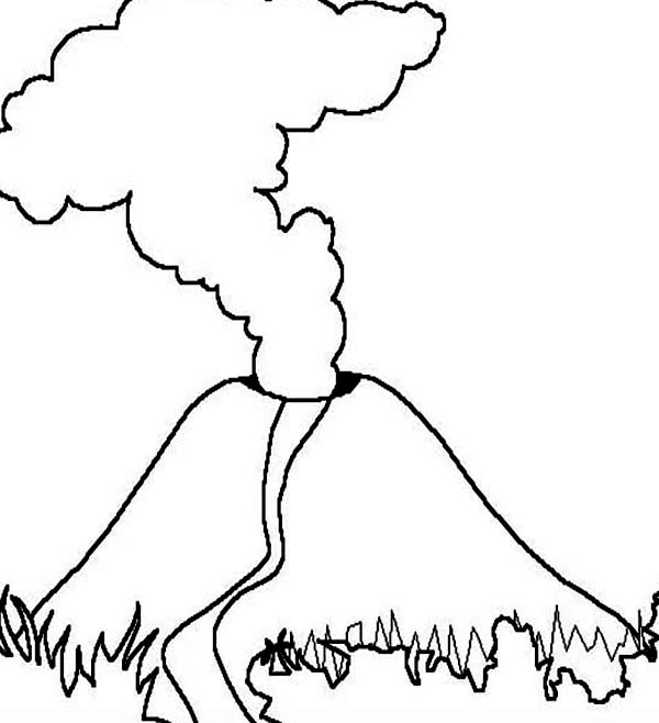 Dessin à colorier: Volcan (Nature) #166596 - Coloriages à Imprimer Gratuits