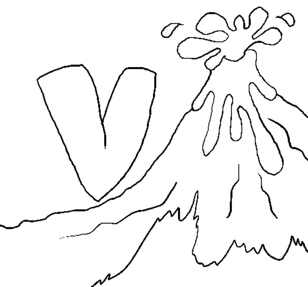 Dessin à colorier: Volcan (Nature) #166618 - Coloriages à Imprimer Gratuits