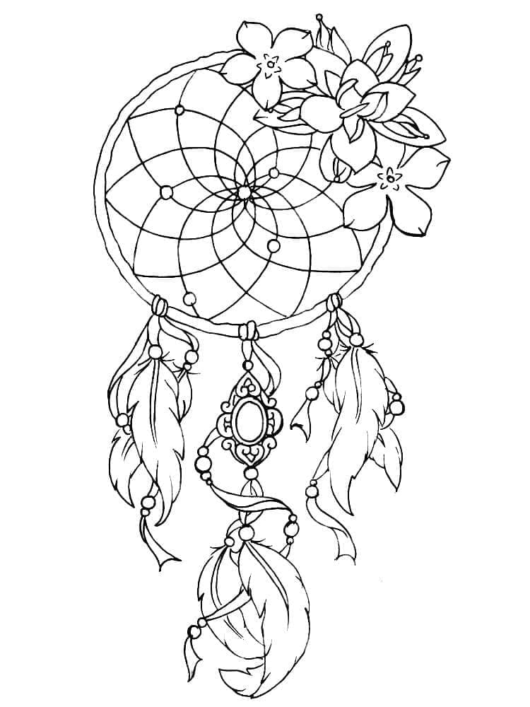 Coloriage gratuit Attrape-rêves #207659 de la collection Objets à imprimer
