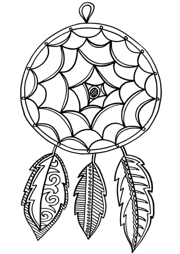 Coloriage gratuit Attrape-rêves #207668 de la collection Objets à imprimer