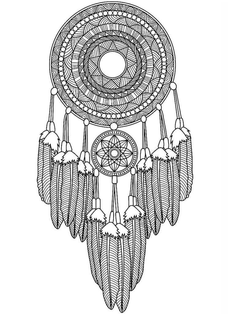 Coloriage gratuit Attrape-rêves #207677 de la collection Objets à imprimer