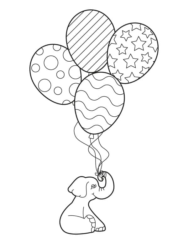 Coloriage gratuit Ballon #184807 de la collection Objets à imprimer