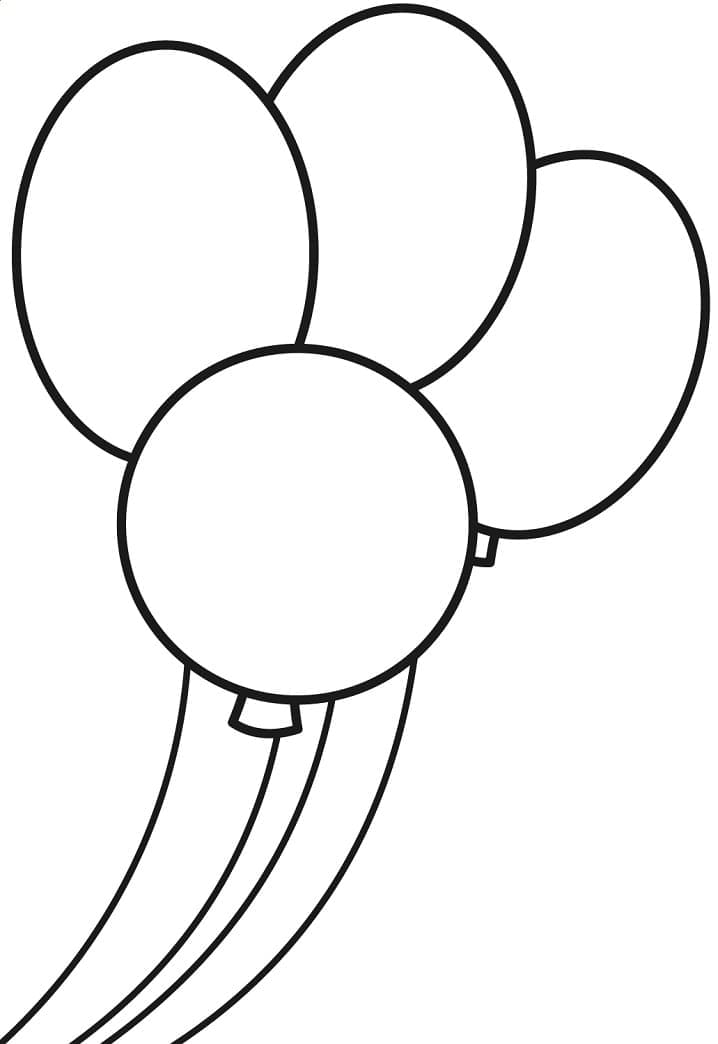 Coloriage gratuit Ballon #184811 de la collection Objets à imprimer