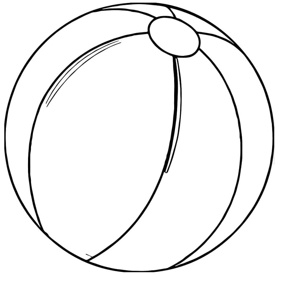 Coloriage gratuit Ballon de plage #207067 de la collection Objets à imprimer