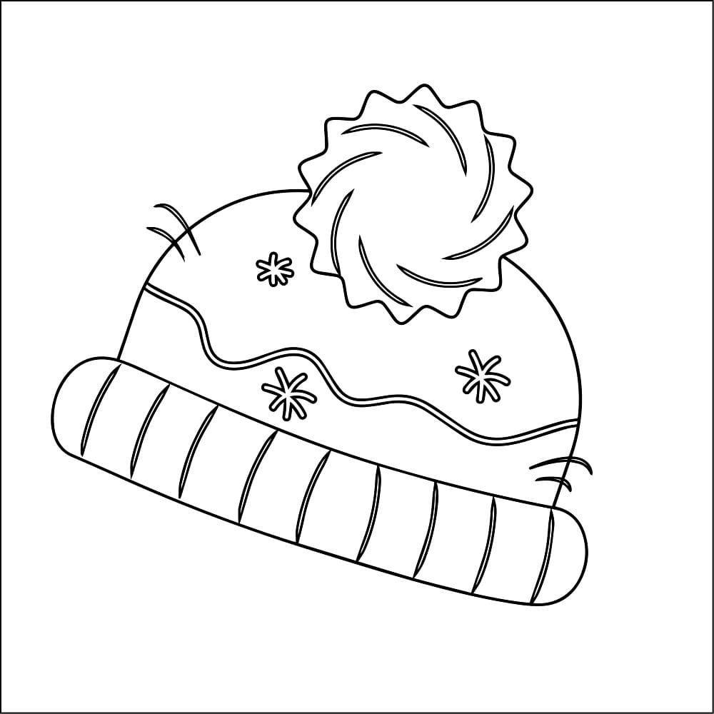 Coloriage gratuit Bonnet #216136 de la collection Objets à imprimer