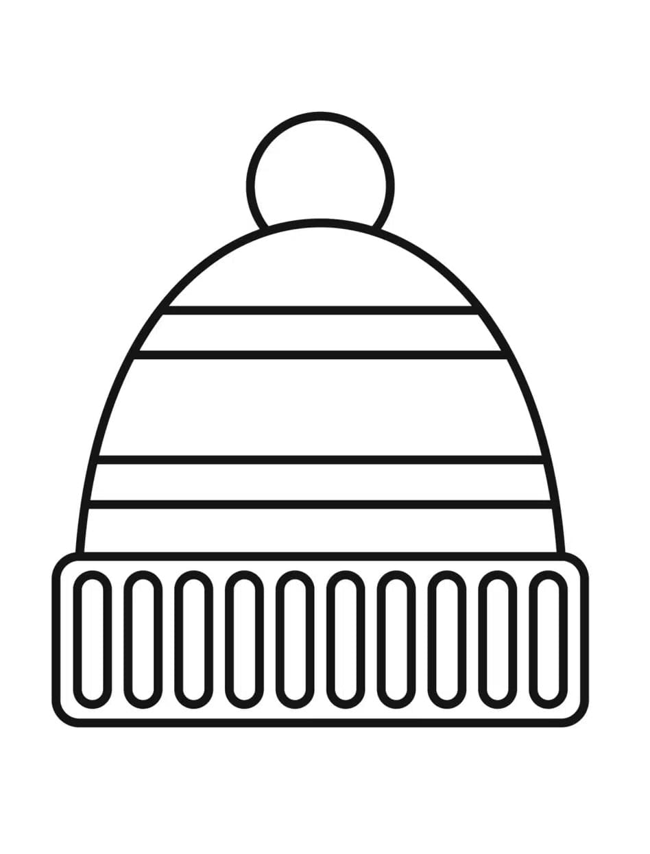 Coloriage gratuit Bonnet #216156 de la collection Objets à imprimer