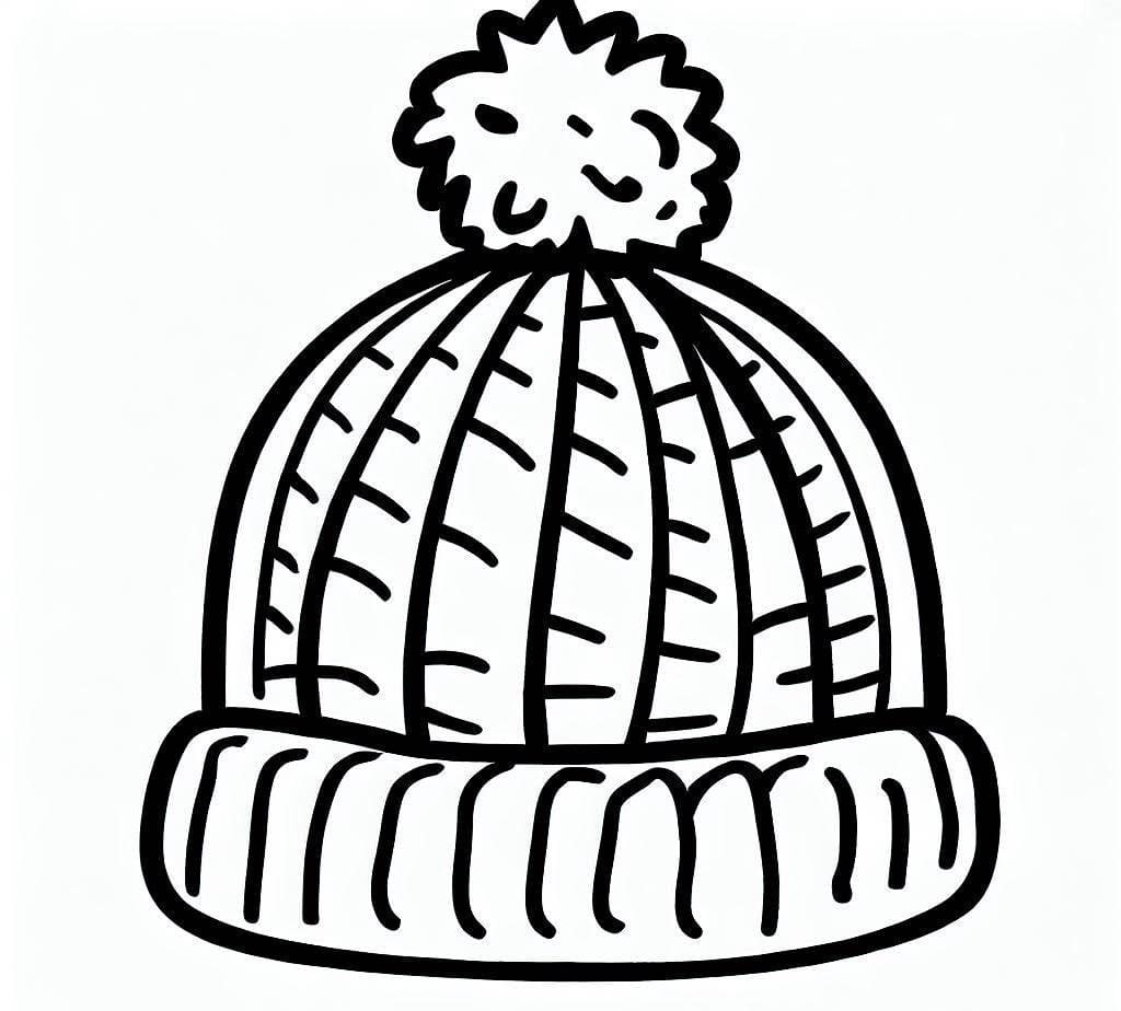 Coloriage gratuit Bonnet/Tuque Hiver #191285 de la collection Objets à imprimer