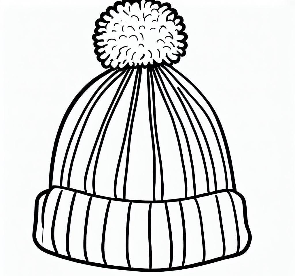 Coloriage gratuit Bonnet/Tuque Hiver #191288 de la collection Objets à imprimer