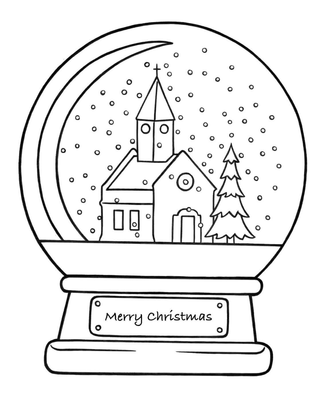 Page de coloriage Boule à Neige #202617, collection Objets, à imprimer et colorier