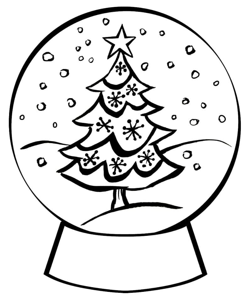 Coloriage gratuit Boule à Neige #202631 de la collection Objets à imprimer