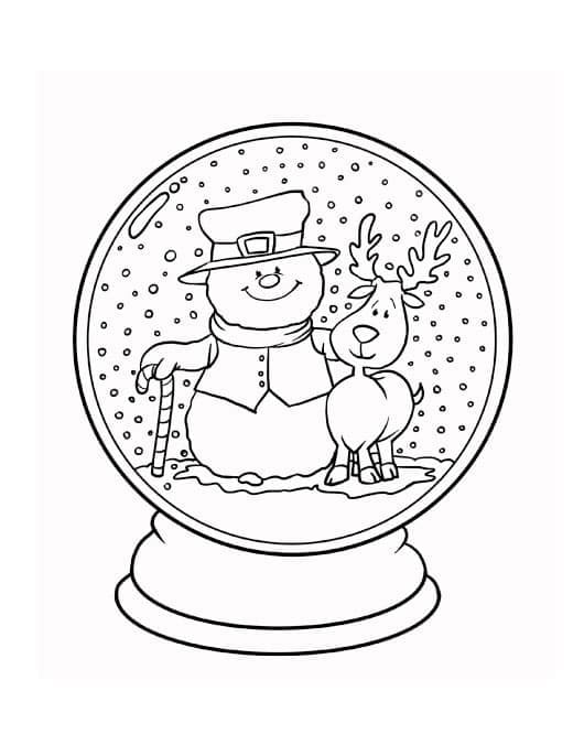Coloriage gratuit Boule à Neige #202641 de la collection Objets à imprimer