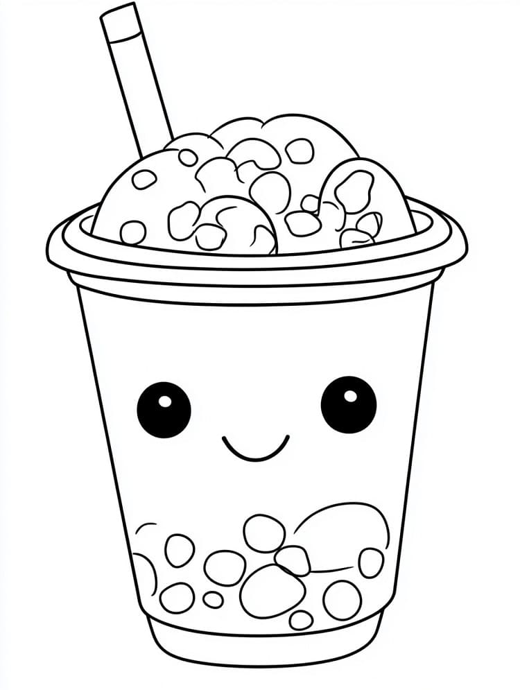 Coloriage gratuit Bubble Tea #221510 de la collection Objets à imprimer