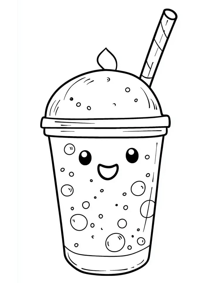 Coloriage gratuit Bubble Tea #221512 de la collection Objets à imprimer