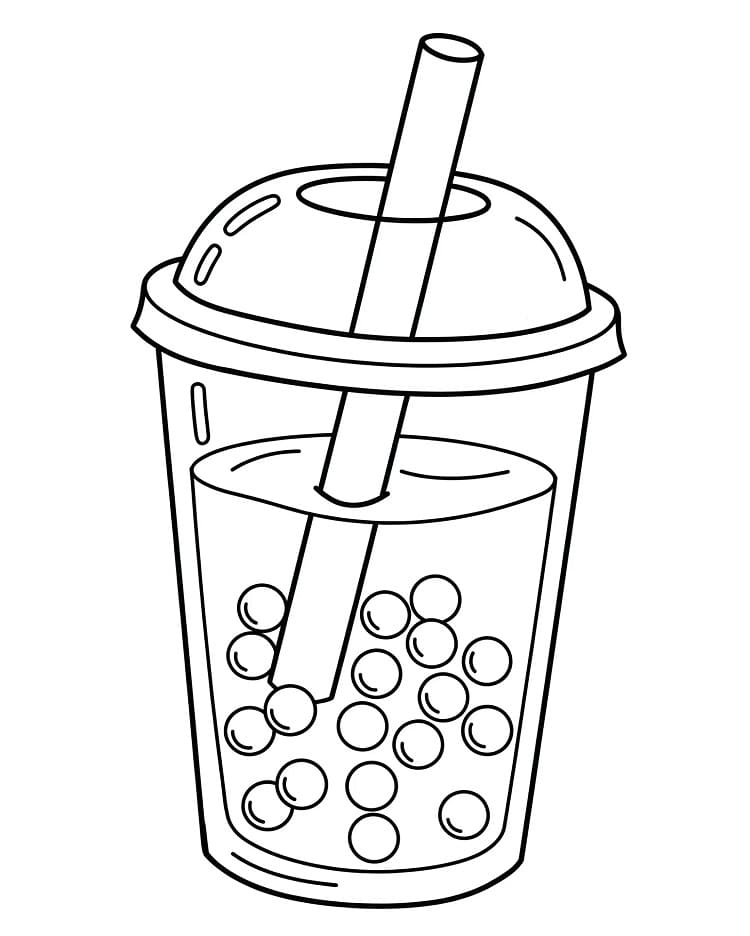 Coloriage gratuit Bubble Tea #221514 de la collection Objets à imprimer