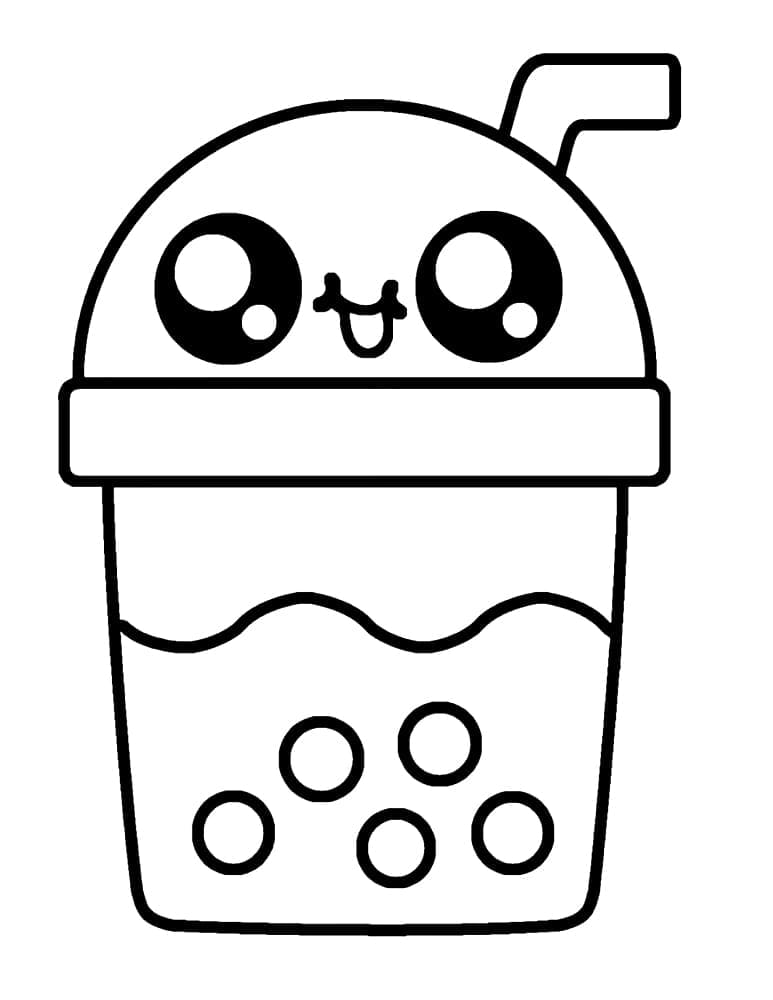 Coloriage gratuit Bubble Tea #221530 de la collection Objets à imprimer