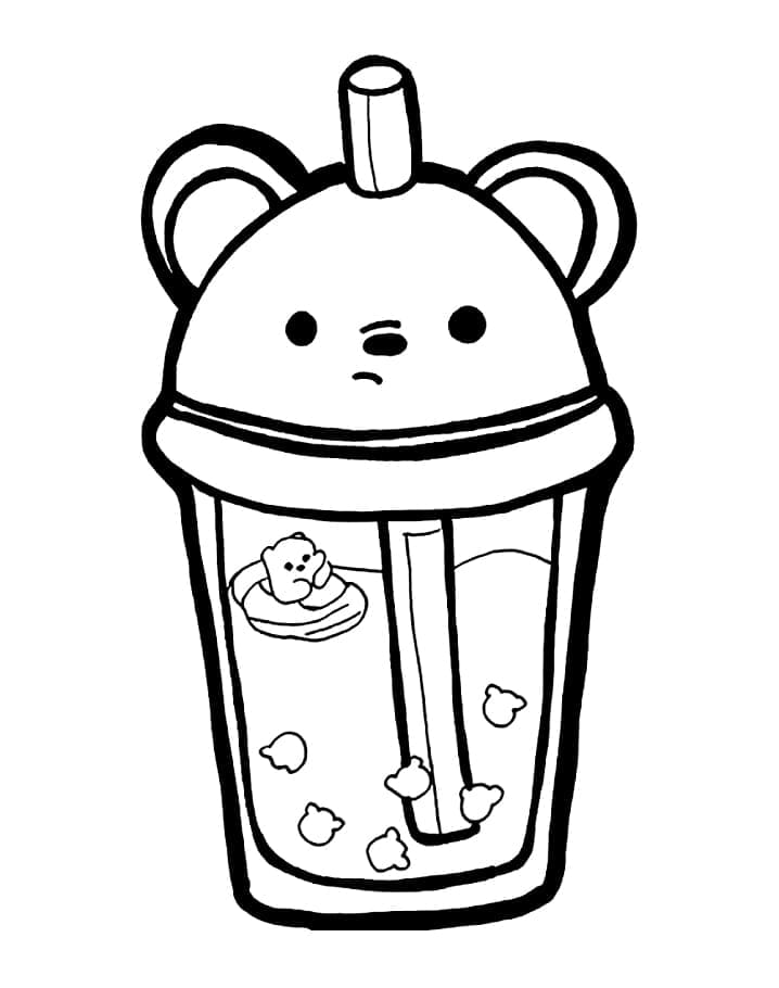 Coloriage gratuit Bubble Tea #221532 de la collection Objets à imprimer