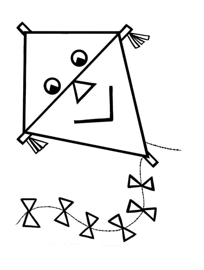 Coloriage gratuit Cerf-volant #207253 de la collection Objets à imprimer