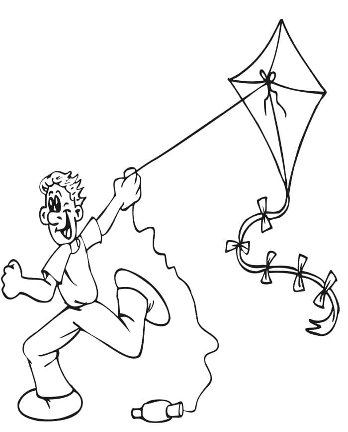 Coloriage gratuit Cerf-volant #207274 de la collection Objets à imprimer