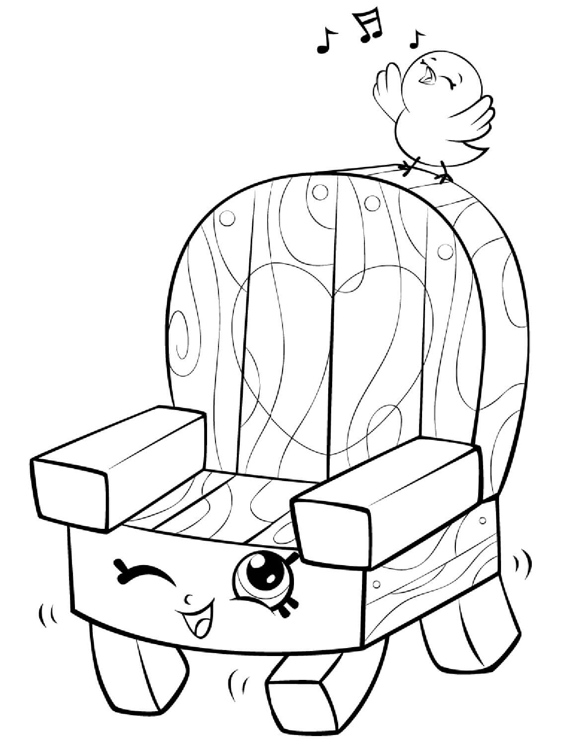 Dessin à colorier Chaise #180498 issu de la collection Objets, prêt à imprimer