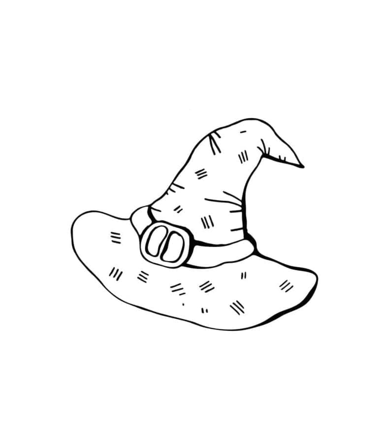 Coloriage gratuit Chapeau de Sorcière #204003 de la collection Objets à imprimer