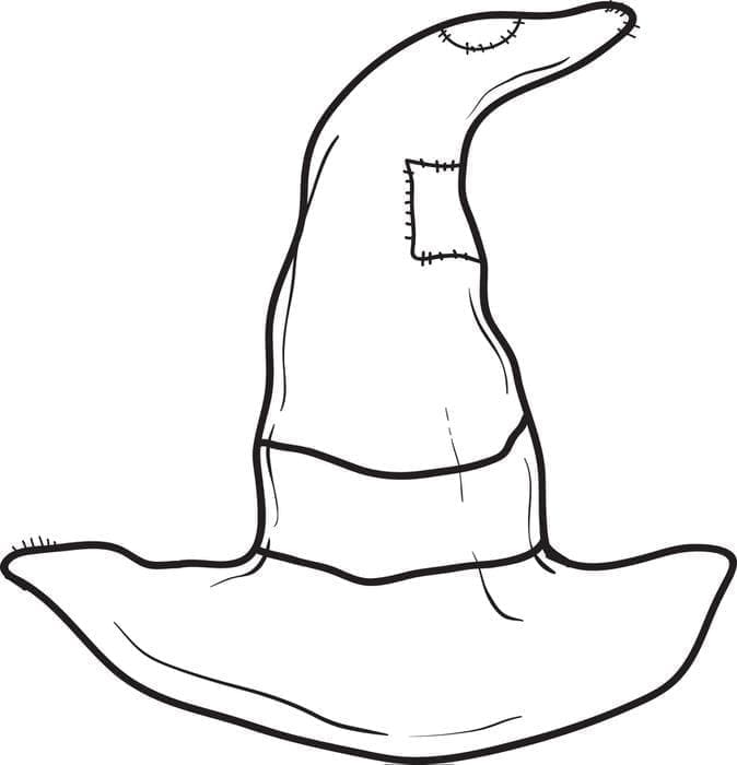 Coloriage gratuit Chapeau de Sorcière #204010 de la collection Objets à imprimer