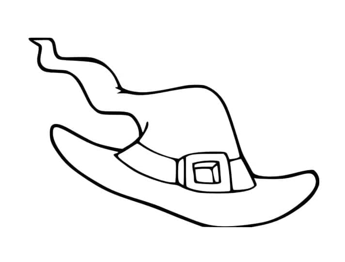 Coloriage gratuit Chapeau de Sorcière #204017 de la collection Objets à imprimer