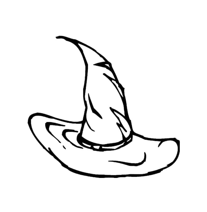 Coloriage à imprimer Chapeau de Sorcière #204021 de la série Objets, gratuit pour enfants et adultes